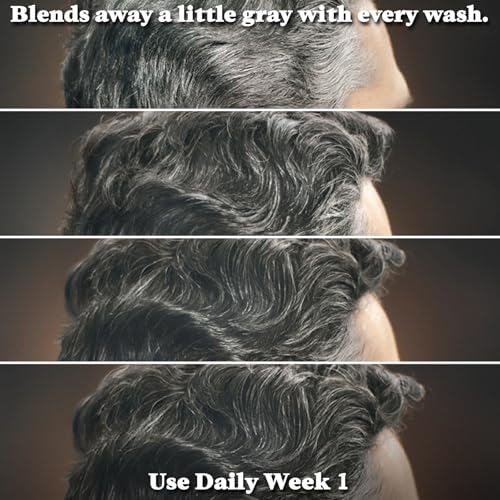 SHAMPOO Just for Men Control GX Grey Reducing for Lighter Shades of Hair, Blonde to Medium Brown, Gradual Hair Color with Keratin, 4 Fl Oz - Pack of 1 (Packaging May Vary)